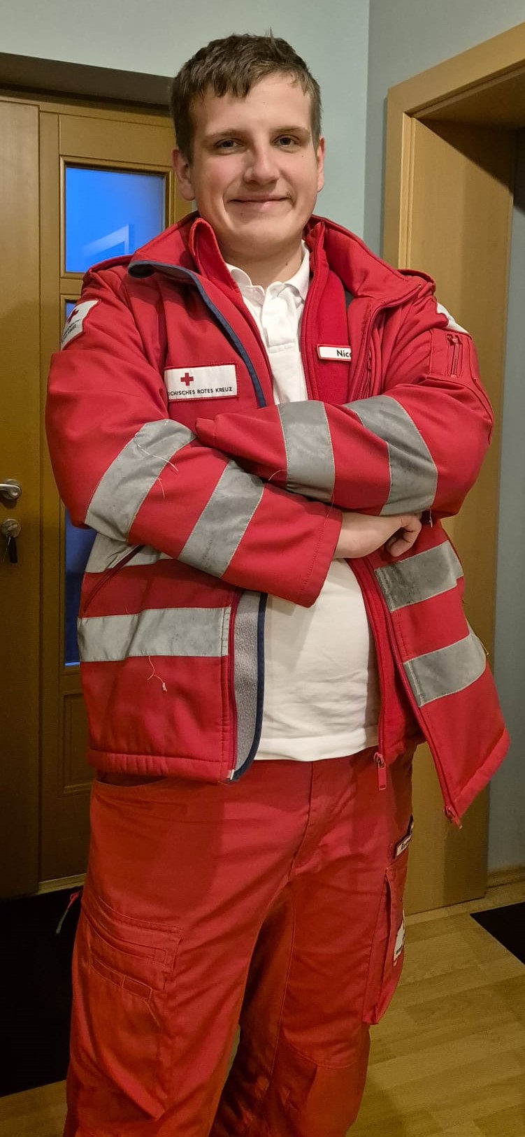 Foto in Rettungsuniform